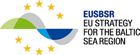 strategia bałtycka logo z napisem "EUSBSR EU STRATEGY FOR THE BALTIC SEA REGION"