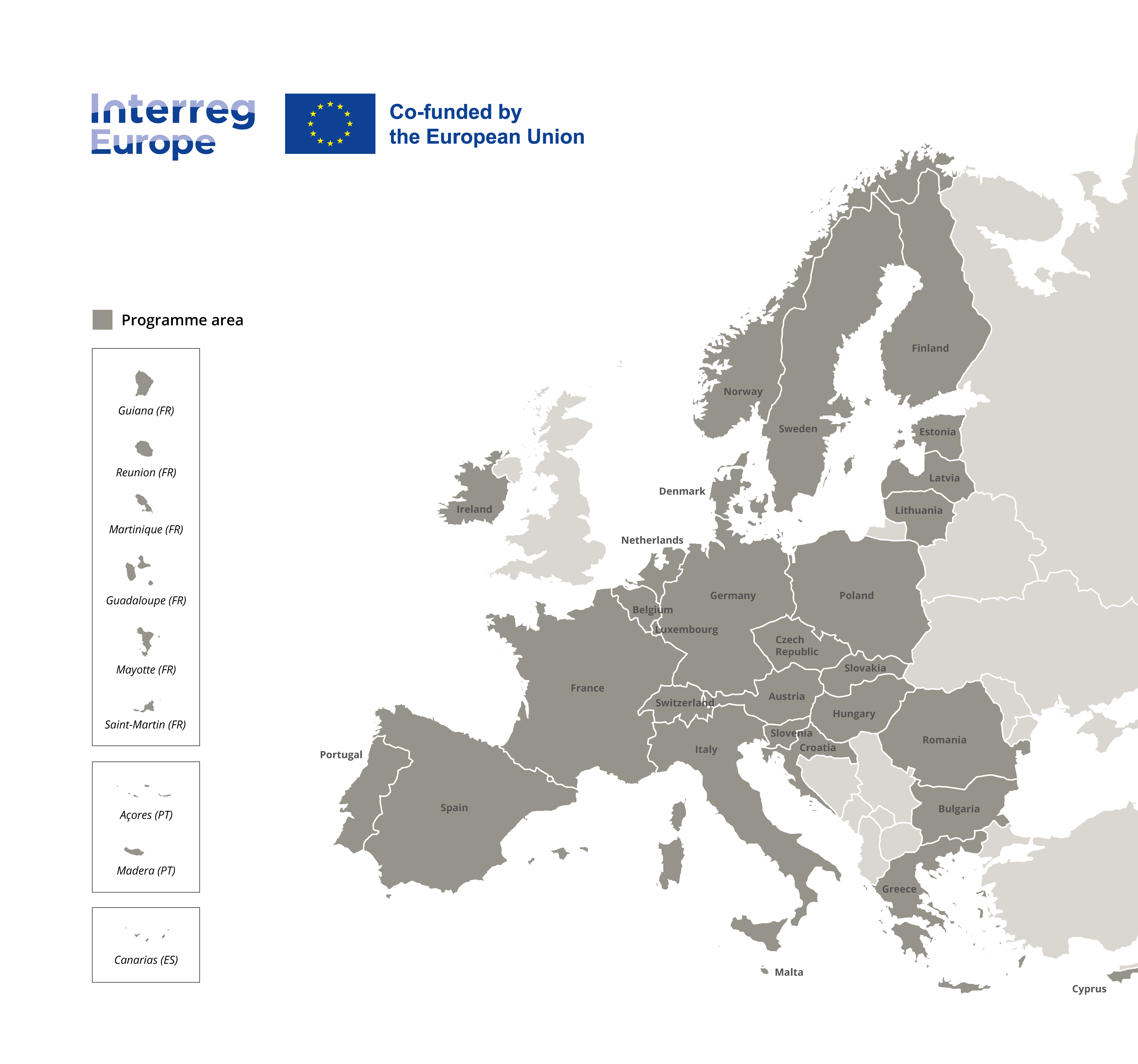 Mapa programu Interreg Europa 2021-2027 