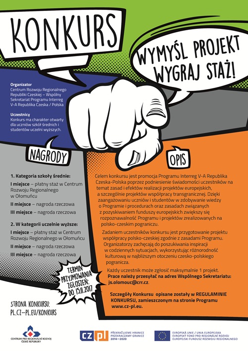 Plakat informujący o konkursie