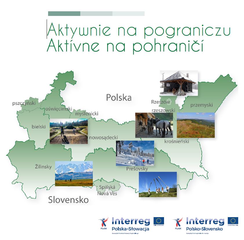 Okładka publikacji - mapa pogranicza polsko-słowackiego